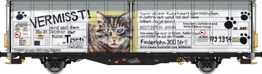 Albert Modell AM245052 - H0 - Schiebewandwagen Graffiti Edition, SBB, Ep. VI - Wagen 1